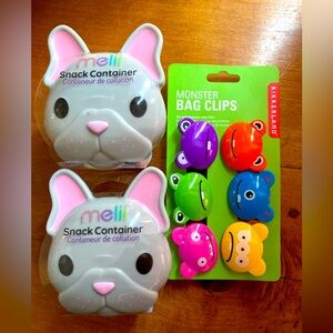 Children’s new snack containers and new fun bag clips